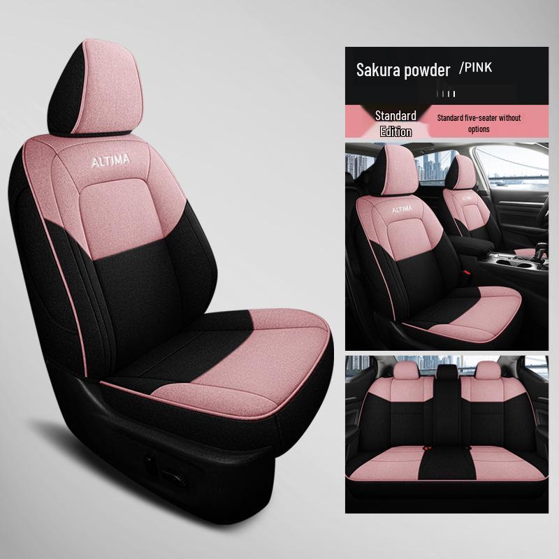 Teana Car Seat Cushion: Universal Full-Coverage Linen for All Seasons