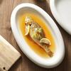 Oval Ceramic Cooking Dish Sashimi Sushi Plate Serving Platter Home Kitchen Solid Color Tableware Snack Desserts Dish Steak Plate