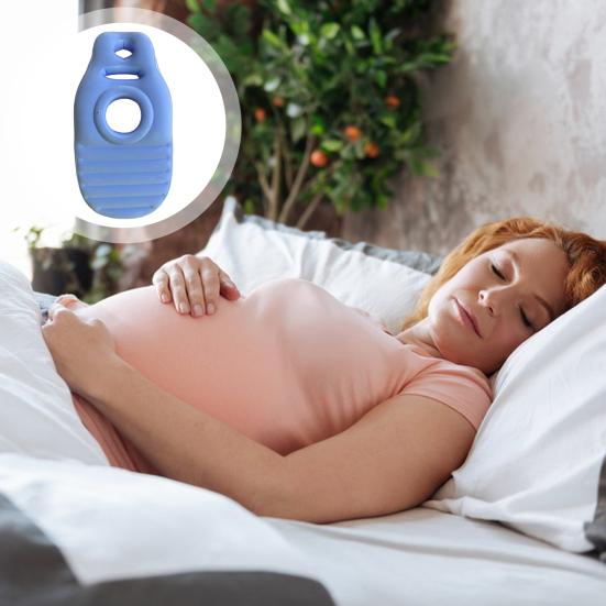 Oppblåsbar Gravid Yogamatte Ergonomisk PVC Sovestøttemadrass med Hull Lekkasjesikker Graviditetssmerter Lindring Full Kropp Luftmadrass Putepute