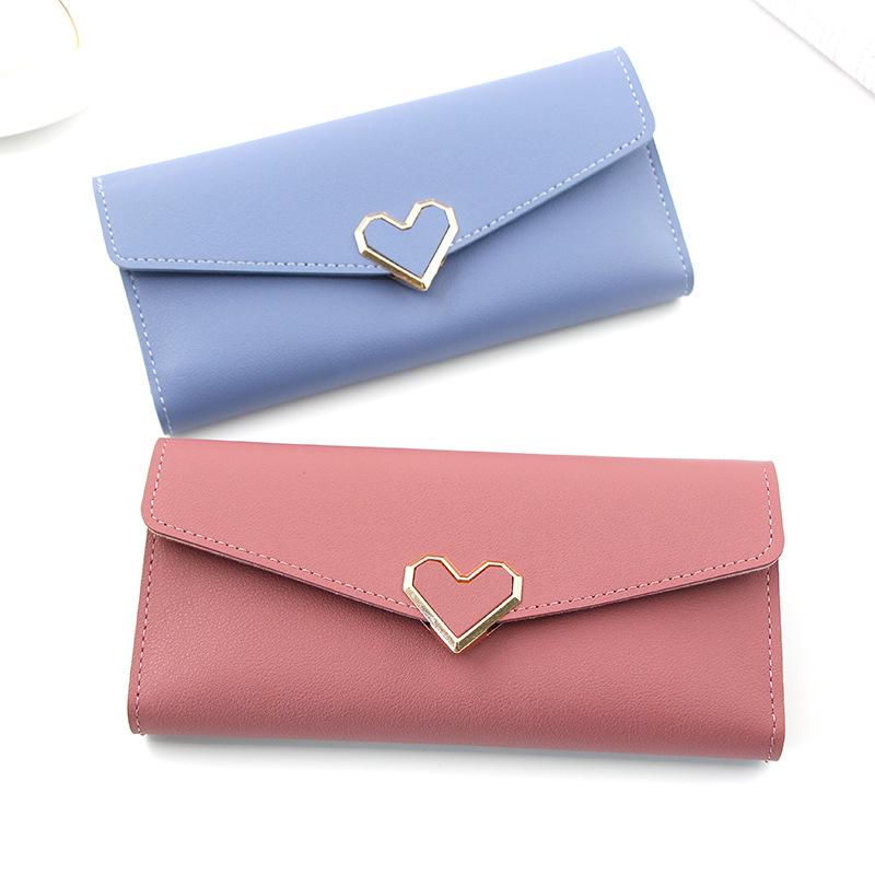2024 Women's Long Heart-Shaped Wallet with Multi-Card Slots and Phone Compartment