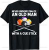 Best Billiard Art For Grandpa Unisex Billiard Lover Pool Player Tshirt Unisex Summer Streetwear Tops Vintage T Shirt Ropa Hombre