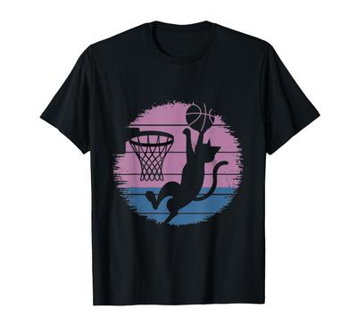 Kitty Basketball Katze Lustige Katze Basketball Katze Meme T-Shirt