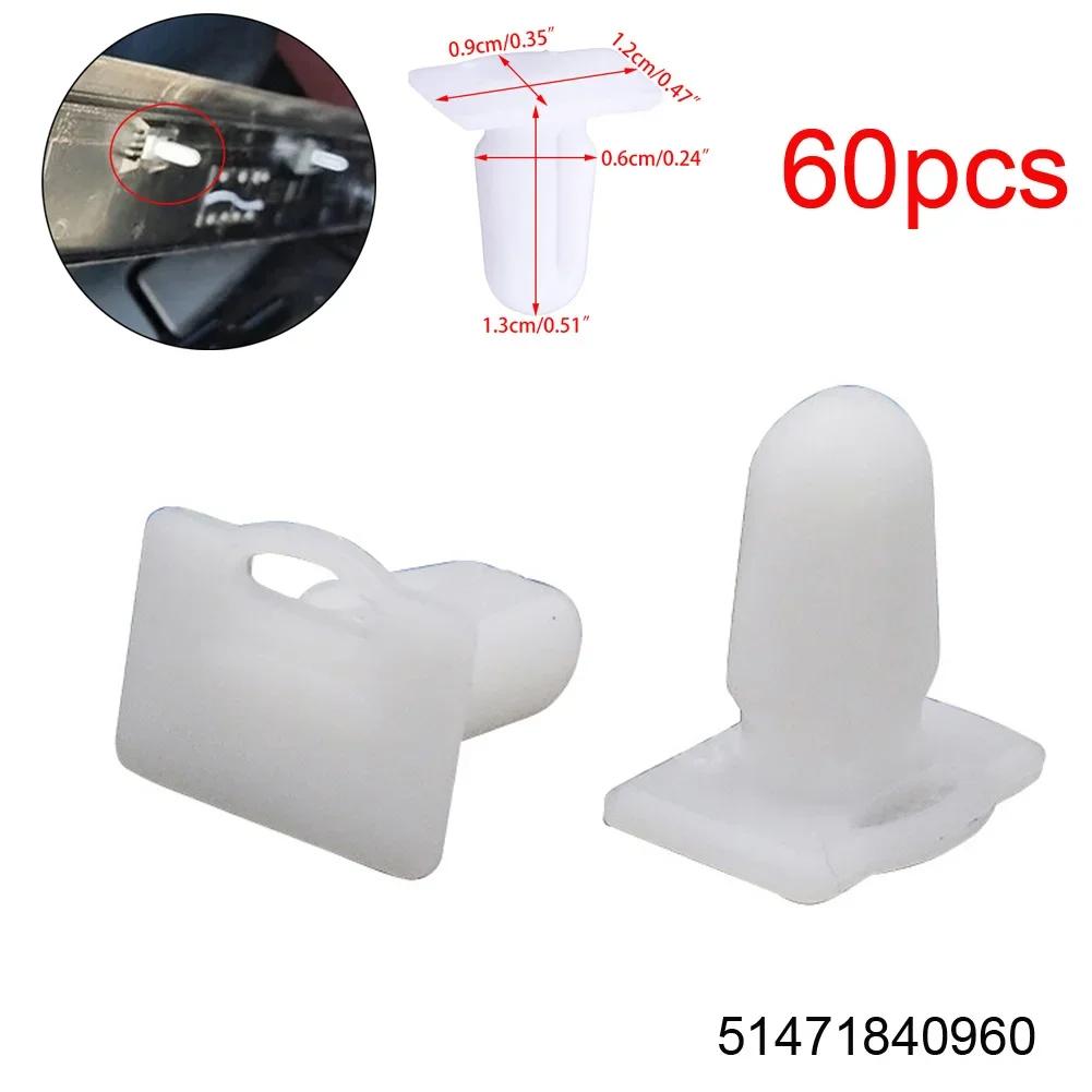 60pcs Car Clips Door Sill Kick Plate Strip Clip Fastener 51471840960 For BMW E30 E39 E46 Z3 M5 Z4 E81 E82 E84 E63