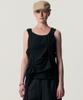 Kimjisu Pinched Layer Tank Top_Black
