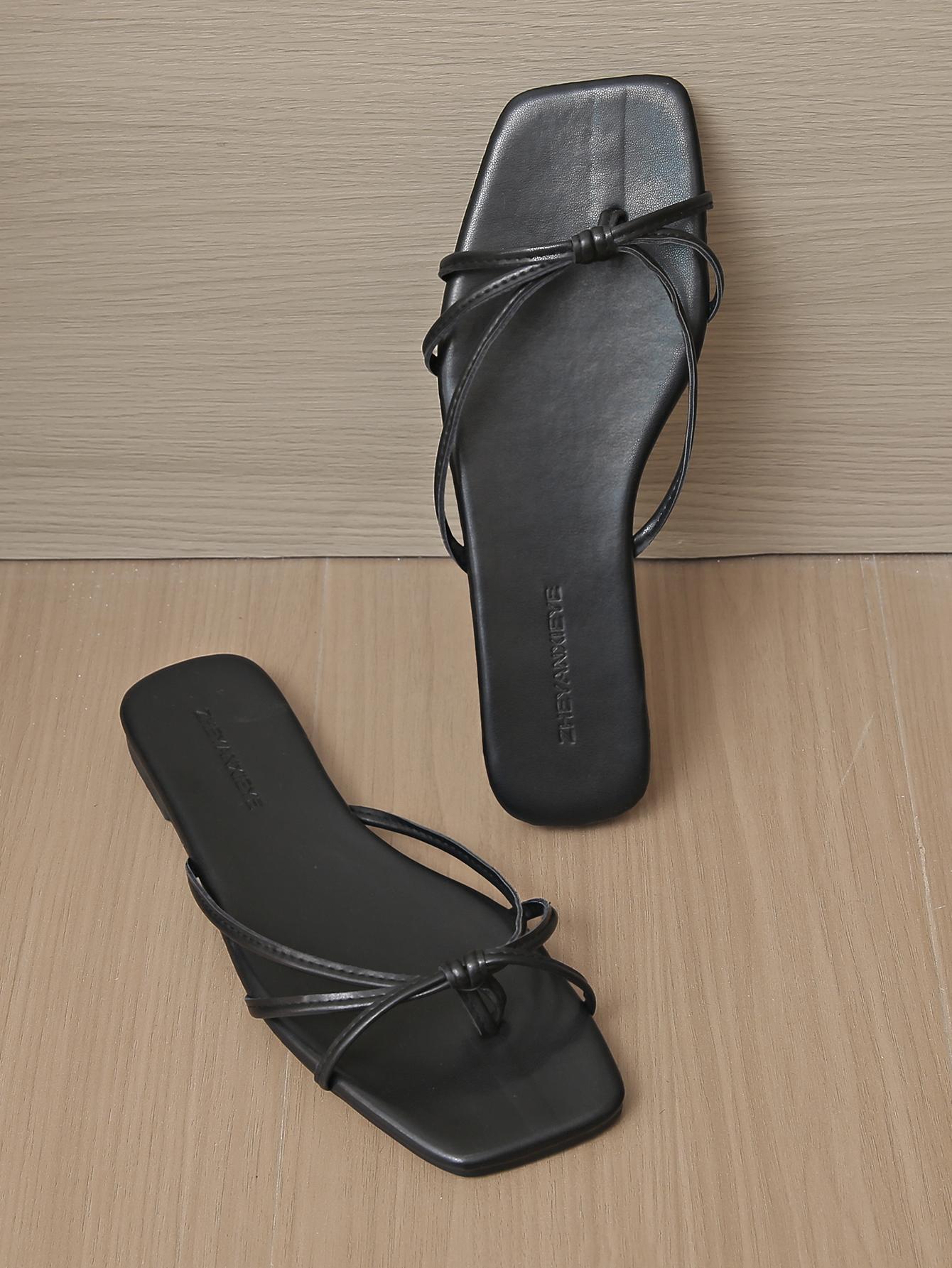 

Женские тапочки Повседневные Однотонные Хрустальные Римские Плоские Тапочки Сандалии Обувь Женские Уличные Пляжные Сандалии 43 чёрный