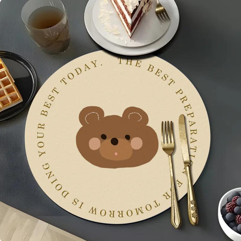 Cartoon Animal Coasters Creative Rubber Heat Insulation Mat Home Kitchen Waterproof Non-slip Plate Table Cup Jewelry Photography