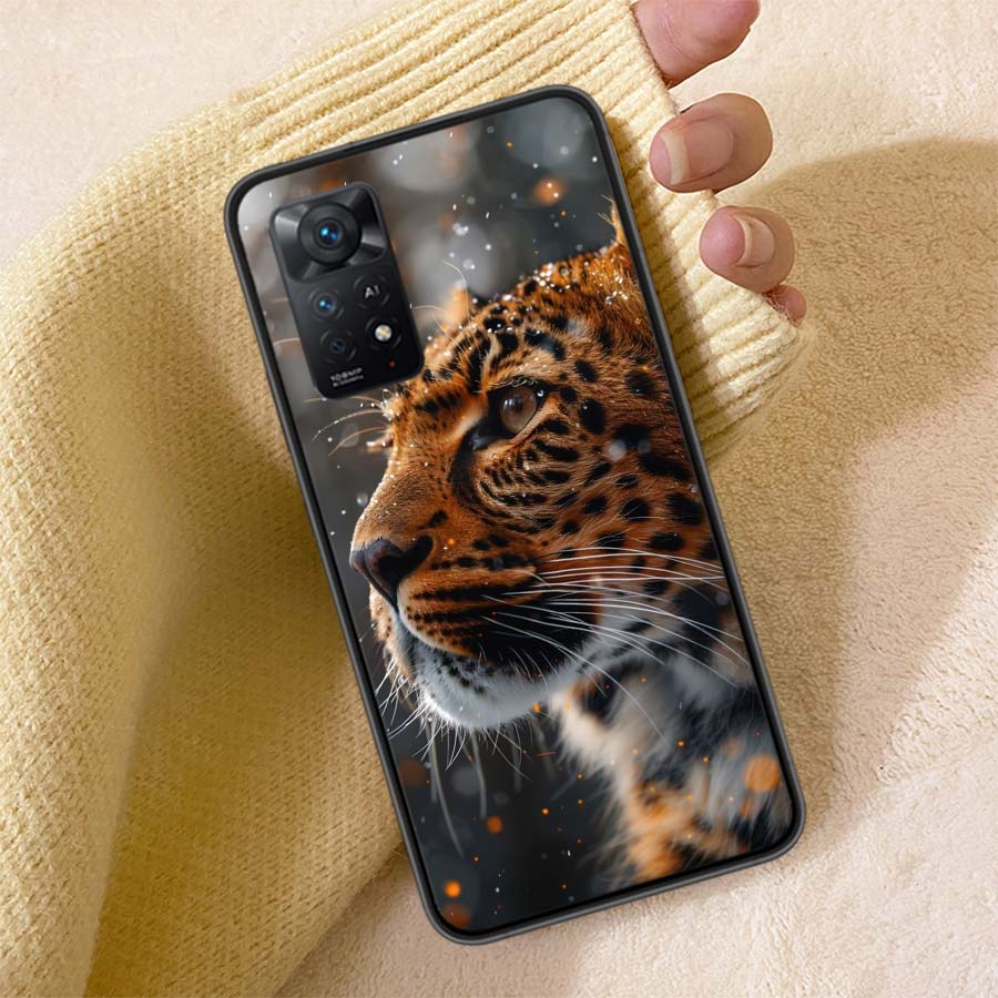 Majestic Leopard Phone Case For Redmi Note 13 14 15 Pro Plus 12 13C 12C 15C 9 10 10C 9T 9C 9A TPU Soft Cover Clear Cell Cases Sh