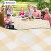 Olanly Rectangle Waterproof Vinyl Table Cloth Buffalo Flannel Backed Tablecloth Wipeable Plastic Table Cover For Easter Kitchen