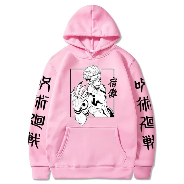 Anime Jujutsu Kaisen T Shirt Ryōmen Sukuna Cosplay Tops Japanese Harajuk Printed Streetwear Fleece Pullover Sport Jogging Hoodie