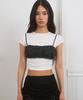 Limekeu Dot Shirred Bustier Black