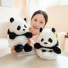 Kawaii Panda Plush Toy Sitting Panda Stuffed Doll Soft Fluffy Animal Plushies Home Decor Collectible Gift for Wildlife Lovers