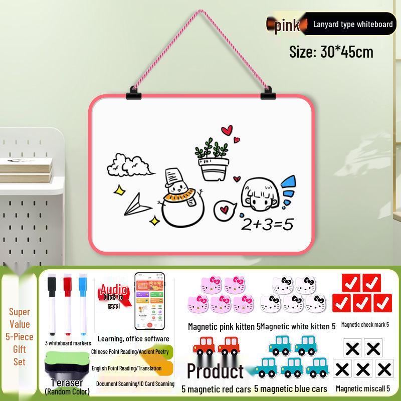 Double-Sided Magnetic Mini Blackboard: Erasable Wall-Mounted Teaching & Drawing Memo Board
