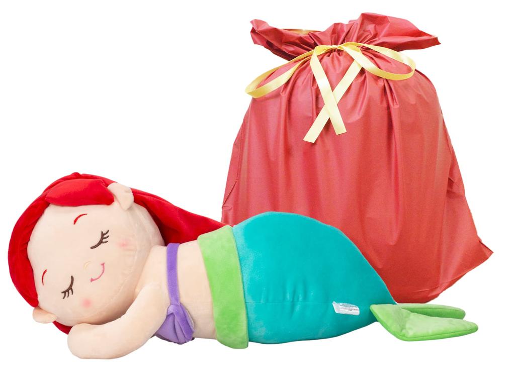 MORIPiLO Morishita Body Pillow for Children and Adults Ariel Green Bag 45cm Fluffy Material Stuffed Cushion Character Goods Disney Princess 4620694