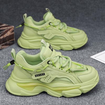 Men's Shoes Autumn   New High-end Breathable Sports Dad Shoes Men's Thick Soled Work and Leisure Trendy Shoes