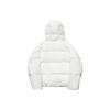 Li Ning Gładka Kurtka Puchowa z Kapturem i Zamkiem Długim Rękawem Damska Odzież Wierzchnia Kremowo-Biała AYMT038-1