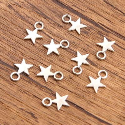 300pcs Charms Star Handmade Craft Pendant Making Fit Vintage Tibetan Silver Color DIY for Bracelet Necklace