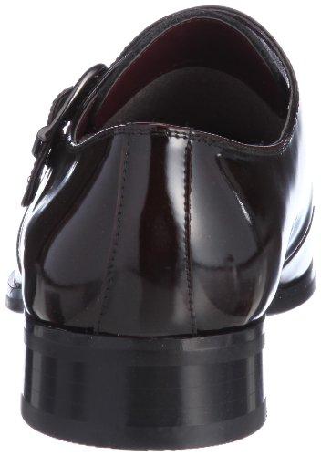 Sarabande Men's Single Monk Cow Leather Dress Shoes, Size 7763, Dark Brown, Size 42 (26cm)