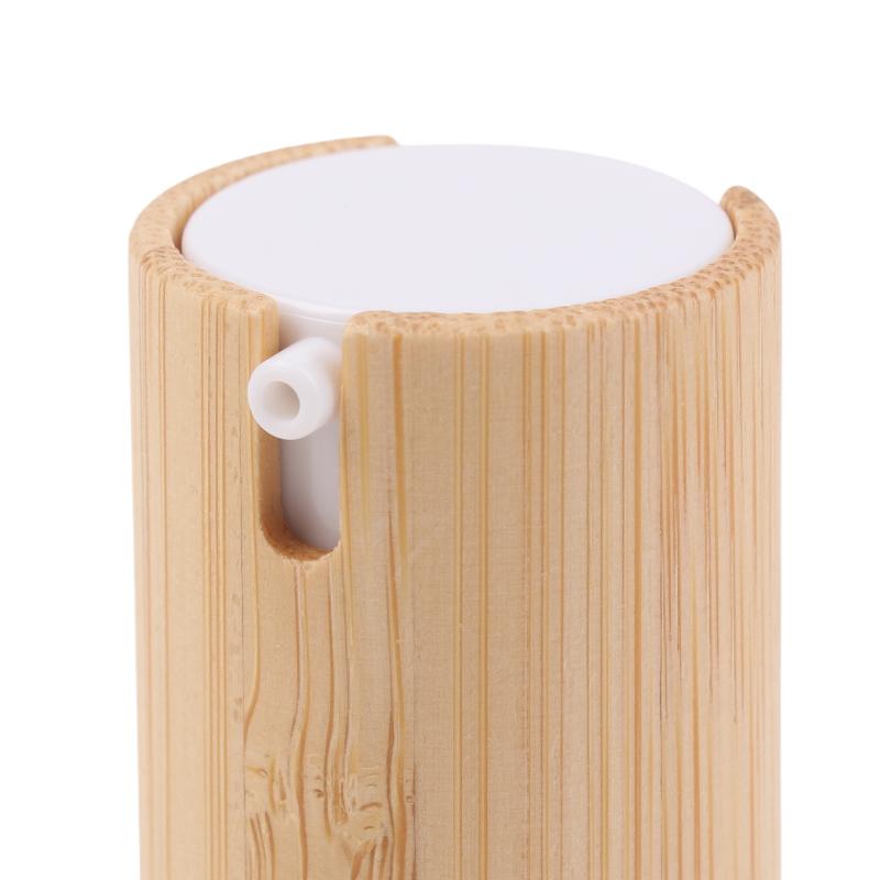 Leere 15 ml 30 ml 50 ml Bambus Airless Vakuum-Pumpflasche für Make-up-Creme Serum Lotion Hautpflege Viole Kosmetikbehälter