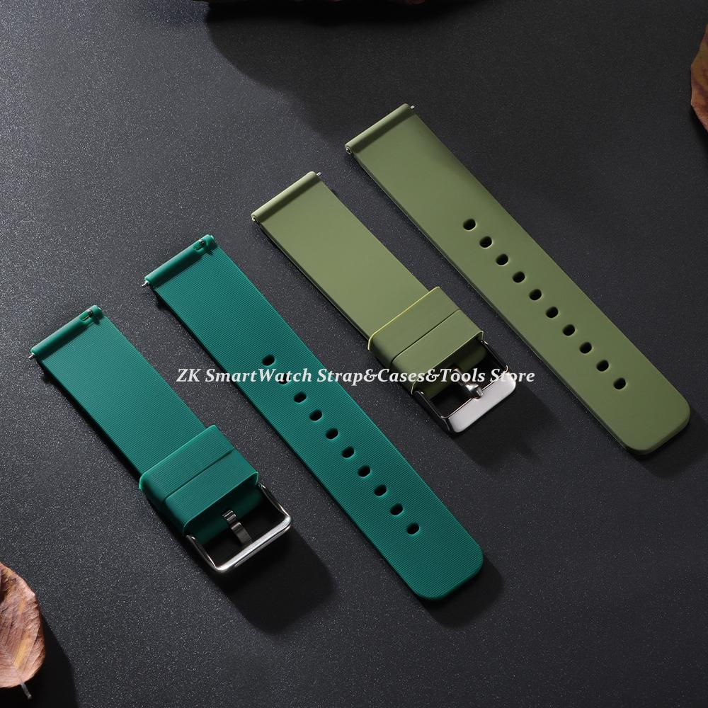 Soft Silicone Watch Strap 16mm 18mm 20mm 22mm 24 for Omega Wristband Quick Release Candy Color Watchbands for Men Women Bracelet