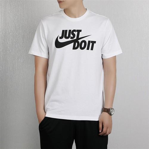 Nike Just Do It Printed Crew Neck Short Sleeve T-Shirt for Men White