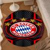 Football Club Neon Cityscape Round Rug for Livingroom,Bedroom, Palyroom, Chair Rug, Area rug, Circle Carpet, Large Size Fan Christmas gift