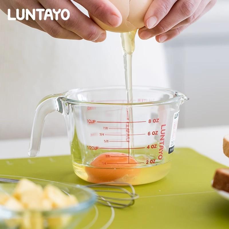 Luntayo Food Grade Glass Measuring Jug With Handle For Kitchen Use
