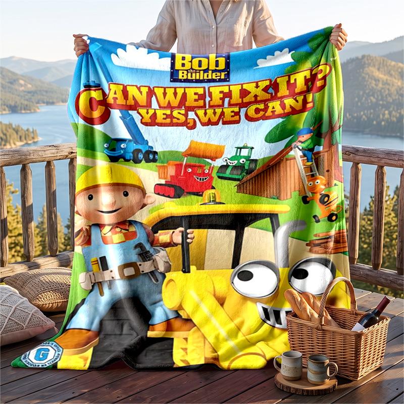 Coperta Calda in Flanella con Motivo Bob Aggiustatutto, Coperta Leggera e Confortevole per Letto e Divano