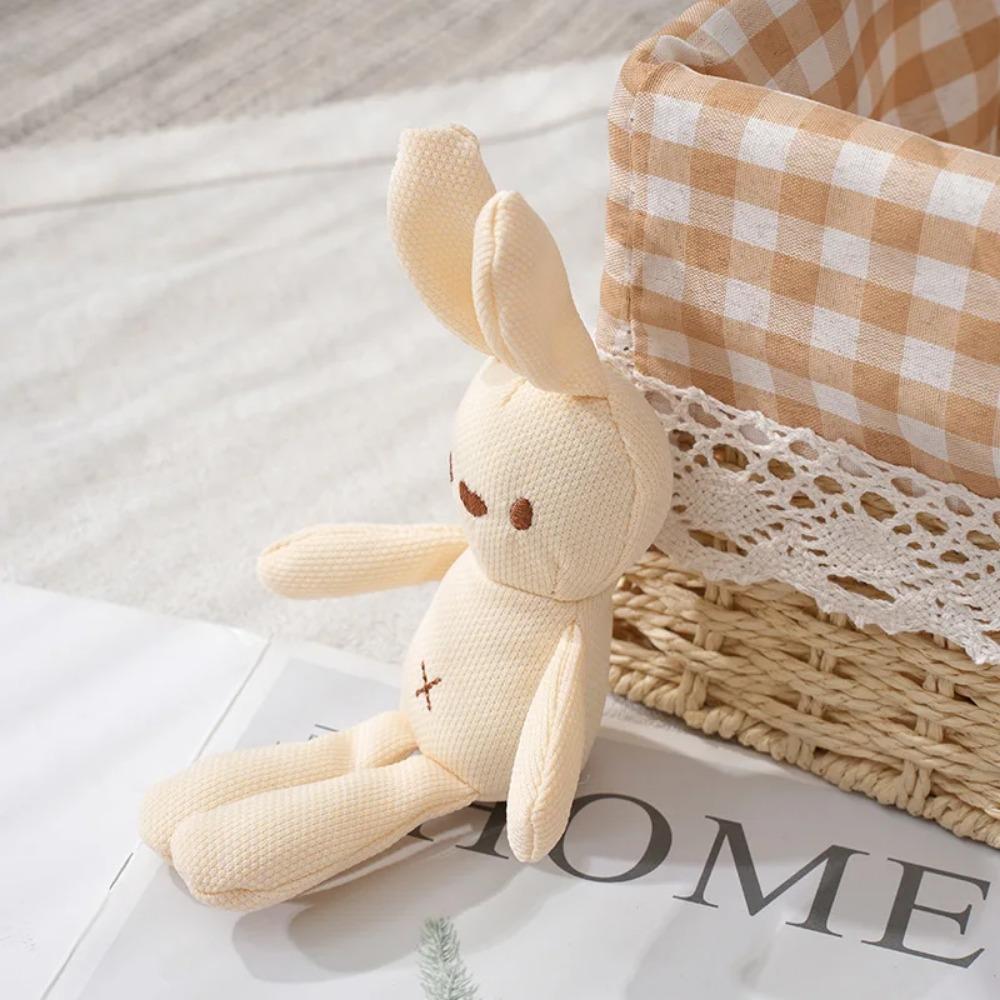Cute Rabbit Plush Doll Cartoon Bunny Stuffed Animal Toys Soft Plush Toys Creative Corn Plaid Rabbit Doll Baby Girl Birthday Gift