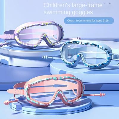 Anti-Beschlag Schwimmbrille Großer Rahmen Tauchbrillen Set Unisex Kinder Schwimmbrillen Wassersport