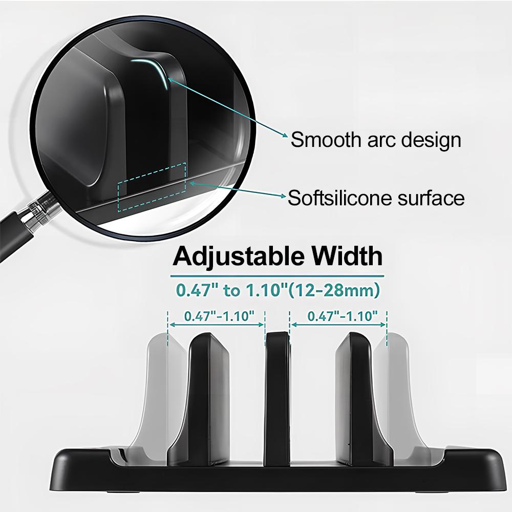Laptop Stand Vertical Save Desktop Space Easy To Place Computer Accessories Scalable Width Office Desk Storage Office ABS