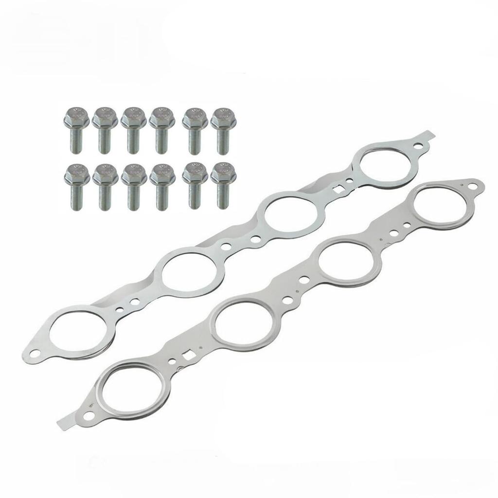 LS MLS Exhaust Manifold Header Gasket Pair W/Bolts for Chevy GMC 4.8 5.3 6.0L 1998-2016 551696, 12617944