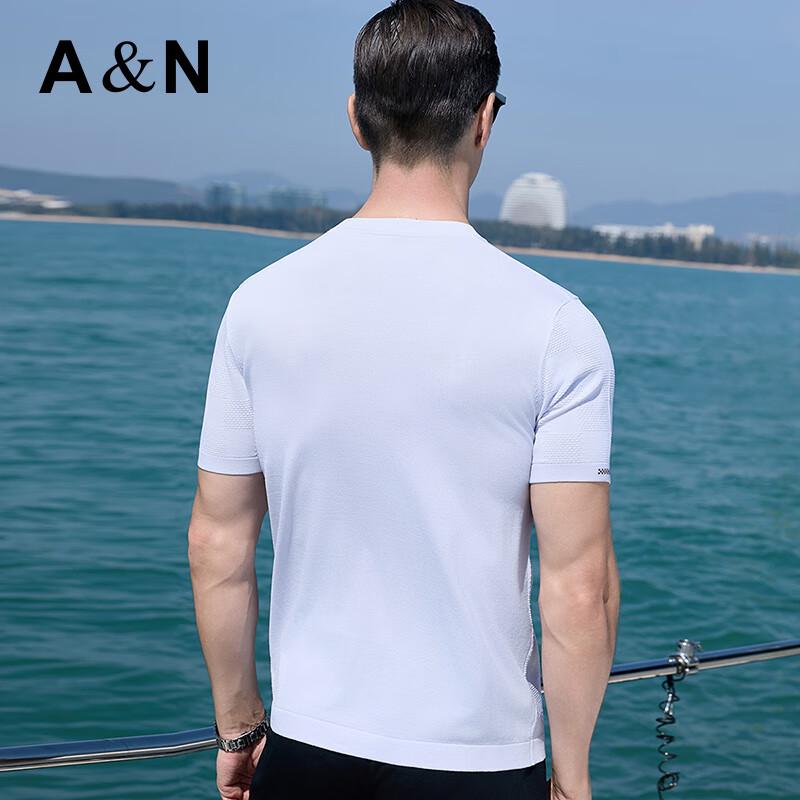 Men's Ice Silk Jacquard Short Sleeve T-Shirt