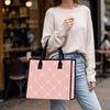 Pink Heart Pattern Daily Tote Bag Large Capacity Women Casual Portable Fashion Commuter Shoulder Bag
