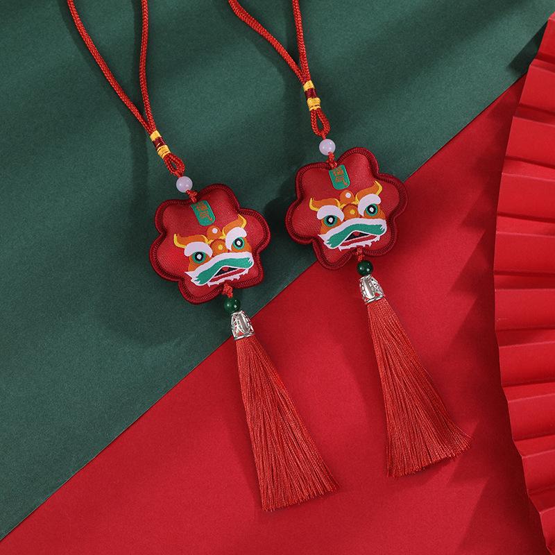 Chinese Brocade Tassel Sachet: New Year Charm Pendant with Ancient Style Scent