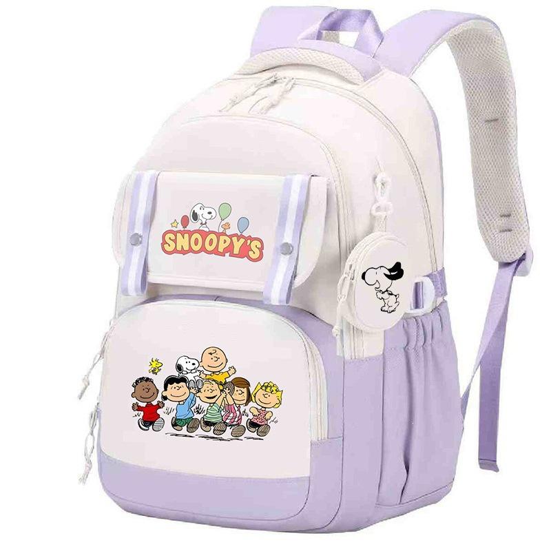 Large Capacity Schoolbag with Shoulder Strap; Student Three-piece Pencil Case Set
