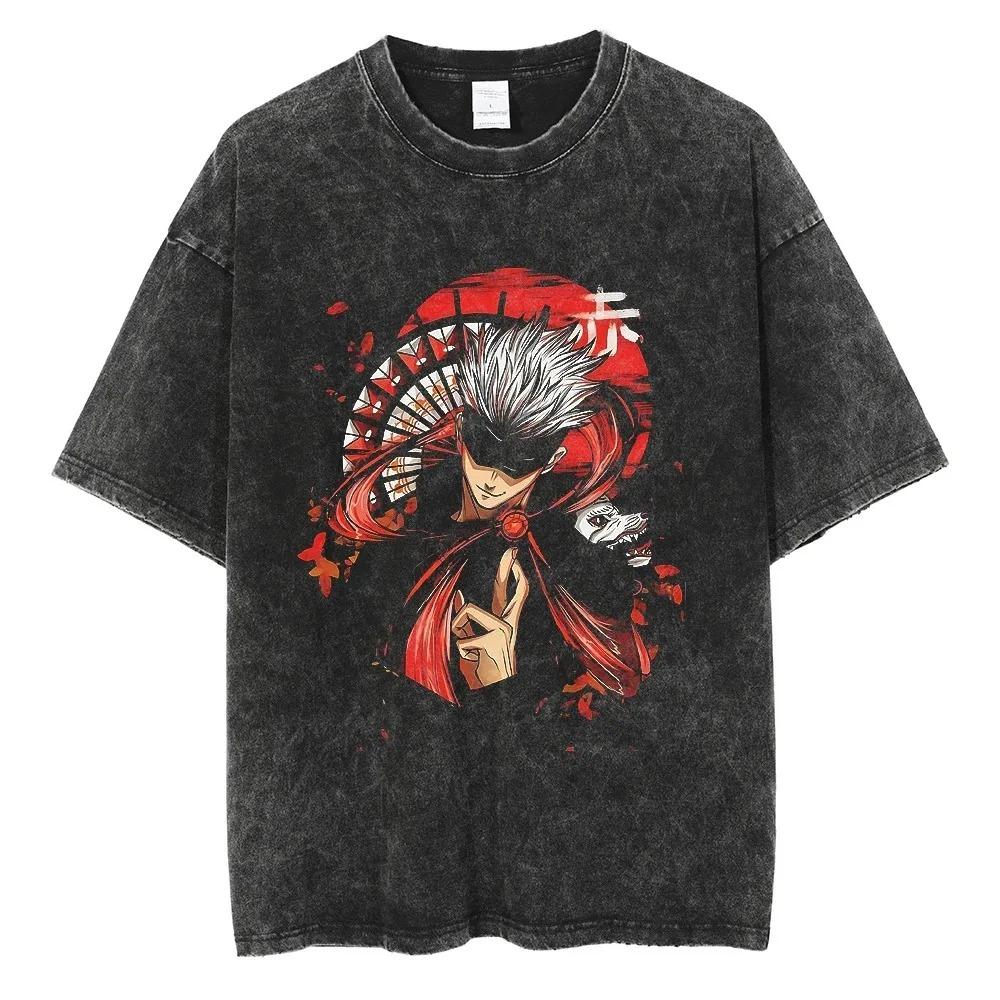 Satoru Gojo Graphic Print T-shirt Anime Jujutsu Kaisen Tee Men Women Short Sleeve Crewneck Tshirts Harajuku Male Cotton T Shirt