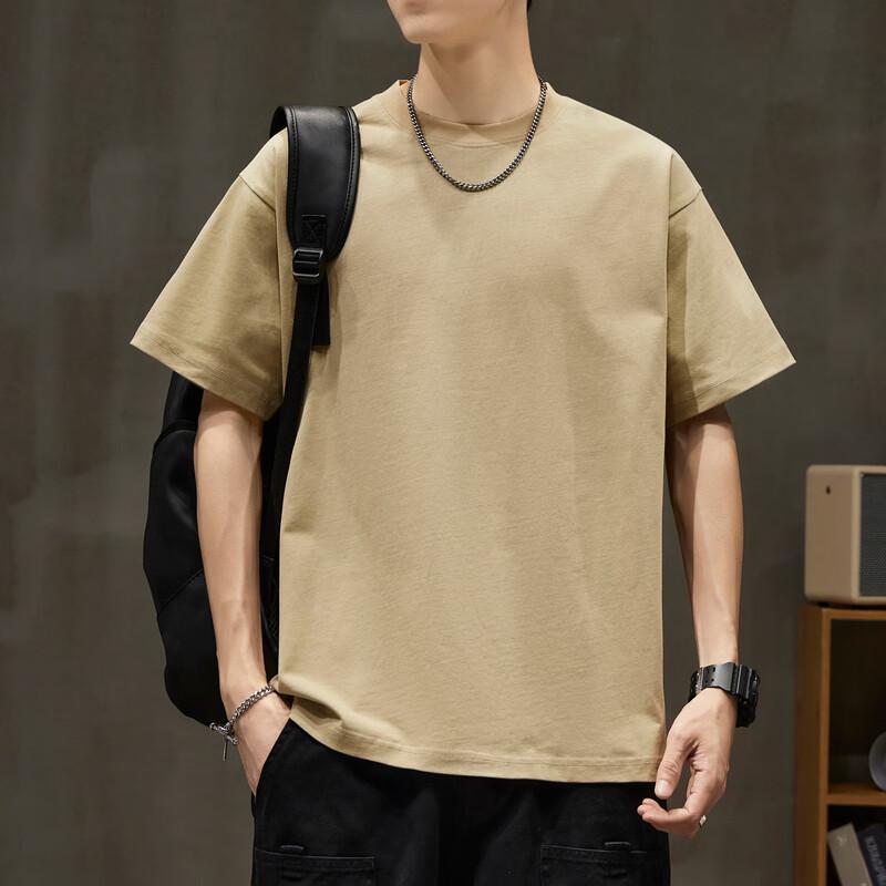 Zengzhi Men's 300g Heavyweight Loose Fit Short Sleeve T-Shirt