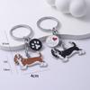 New Metal Cute Dachshund Dog Keychains Car Key Ring Pet Dogs Heart Tag Key Men Gift Pendant Best Friend Gifts Accessories