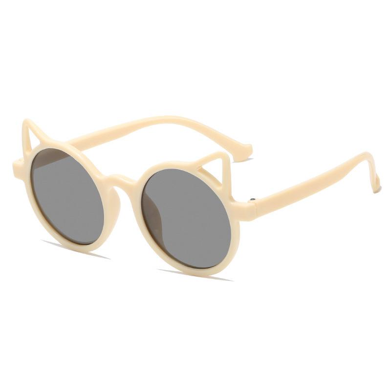 Children's sunglasses Cat's ears round colored glasses sunshade shopping modeling glasses