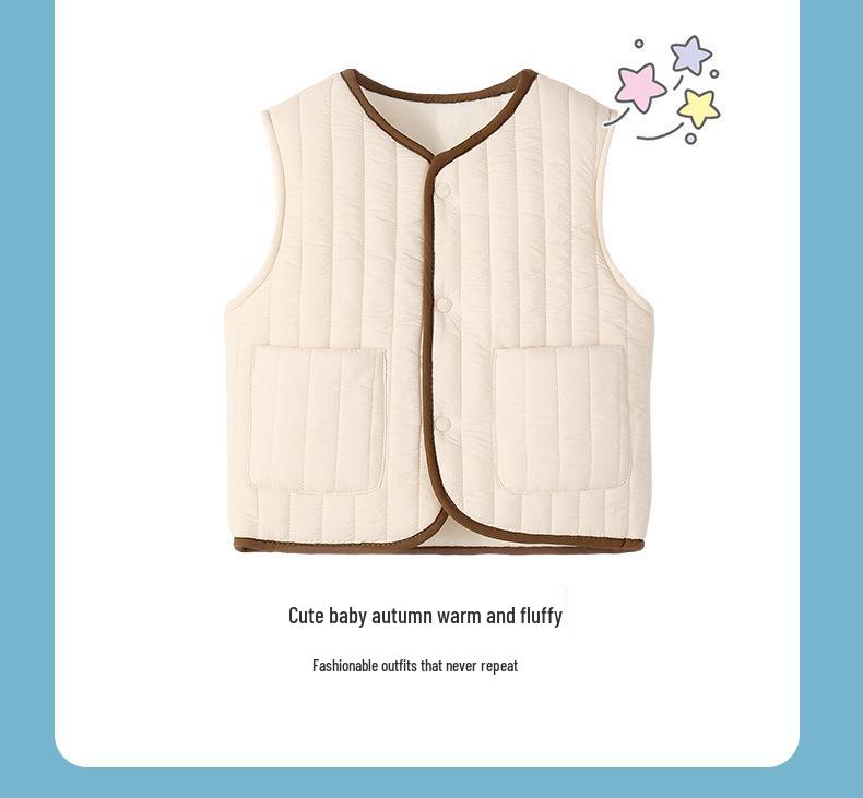 Kids' Warm Cotton-Padded Vest – Versatile Outerwear for Boys and Girls