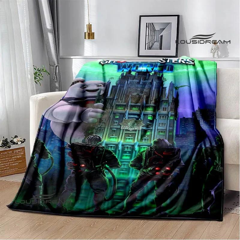 G-Ghostbusters Cartoon-Druckdecke Warme Flanelldecken Weich und Bequem Decke für Zuhause und Reisen Bettwäsche Geburtstagsgeschenk