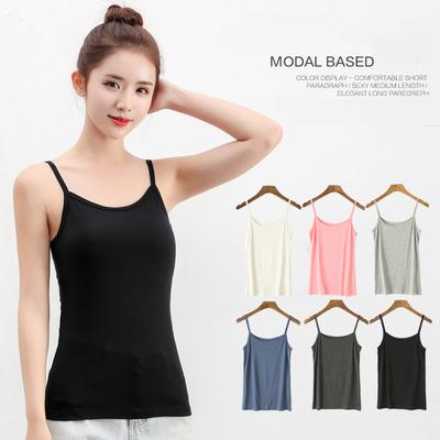 Casual Women's Slim-Fit Thin Strap Tank Tops Sleeveless Camisole Round Necked Loose Summer Clothes Undershirt Spaghetti Strap Basic Camisoles
