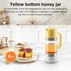 Glass Bottle Honey Syrup Dispenser Food Grade BPA Free Leakproof Glass Honey Dispenser Pot Syrup Storage Bottle with Handle