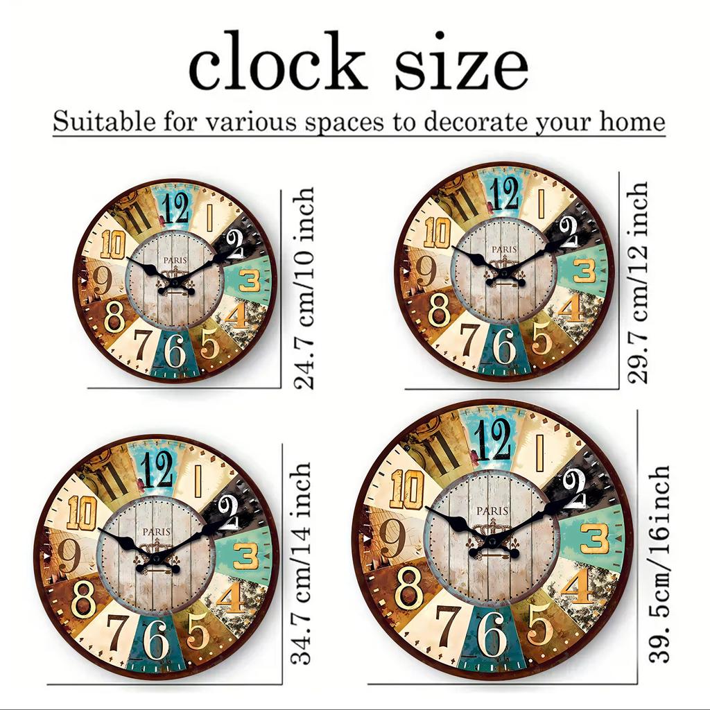 High-Quality Vintage High-Quality Mediterranean High-Quality Wooden High-Quality Wall High-Quality Clock High-Quality Living Interior Space