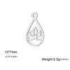 Teamer Buddhist Lotus Flower Charms for Jewelry Making Delicate Stainless Steel Pendant for Bracelet Earrings DIY Wholesale