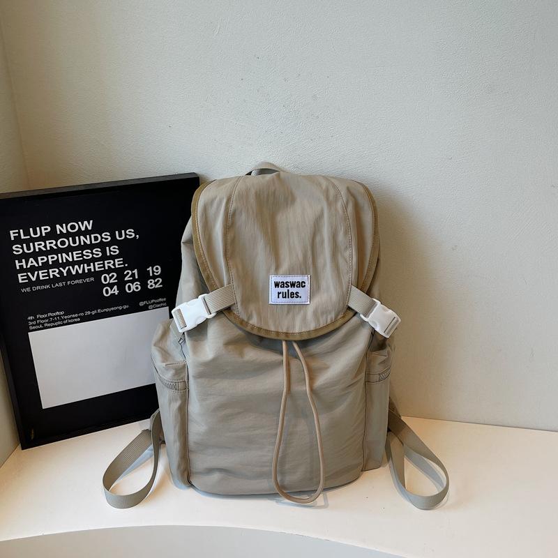 

2025 New Fashion Casual Backpack Women s Niche Trend Backpack Large Capacity Flip Student School Bag хаки