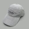 Cappellino da baseball a righe fresche primavera-estate con lettere ricamate, cappellino parasole semplice da viaggio per uomo e donna