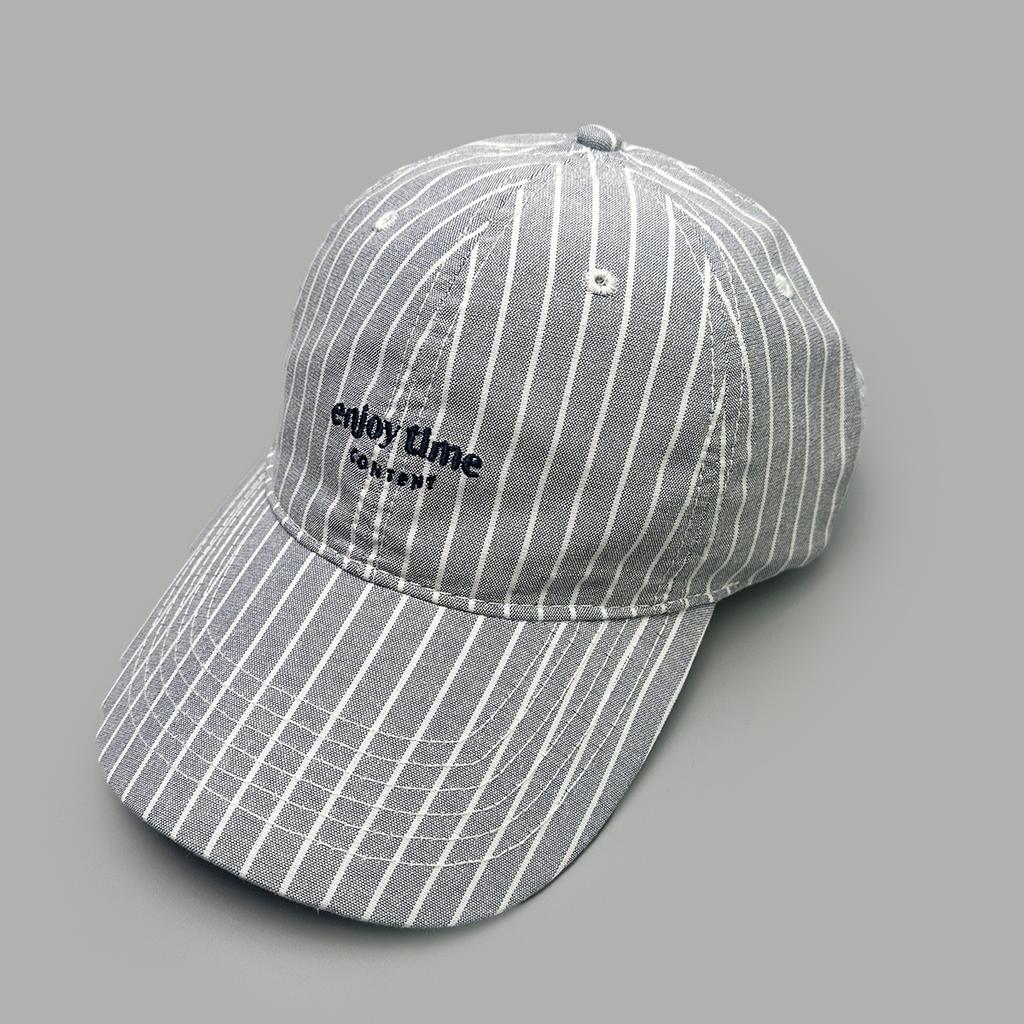 Cappellino da baseball a righe fresche primavera-estate con lettere ricamate, cappellino parasole semplice da viaggio per uomo e donna