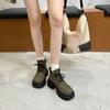 Women's Ankle Boots and Short Boots Thick-soled Lace-up Color-blocked Casual Women Shoe Autumn/winter Work Boots Female
