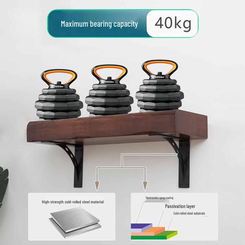 Suportes de Prateleira de Parede Reforçados de 6 Polegadas, Capacidade de Carga de 40kg, Suporte de Lareira Metálico de Alta Resistência, Pacote com 4